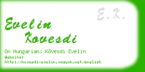 evelin kovesdi business card